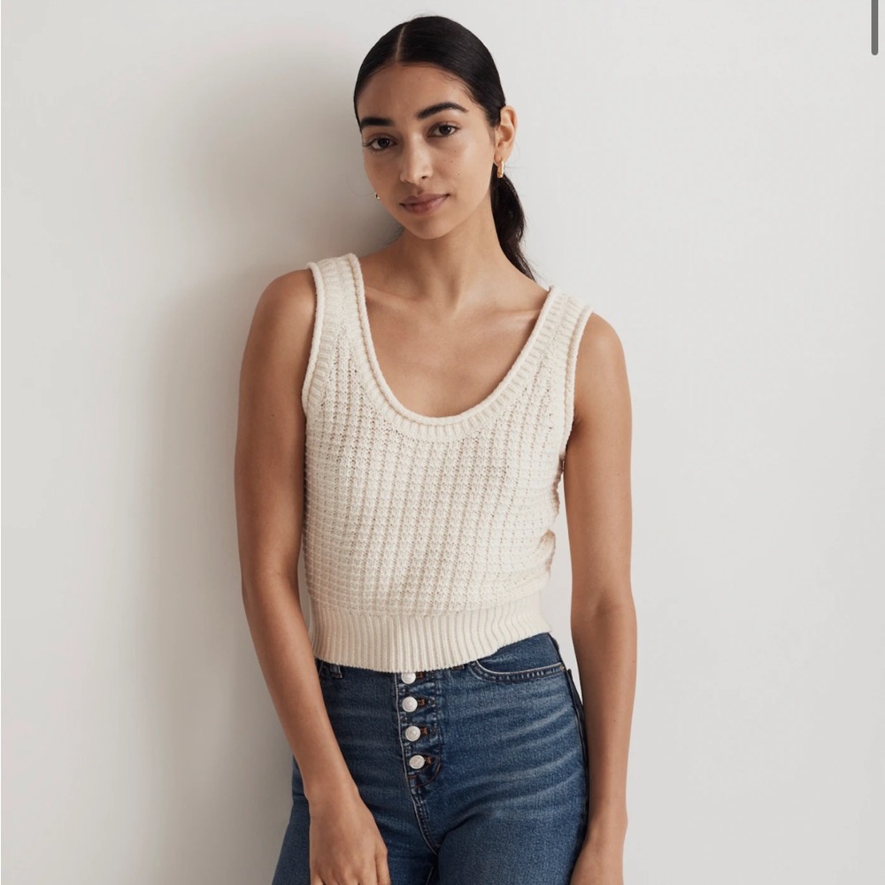 Madewell Textured-Stitch Sweater Tank